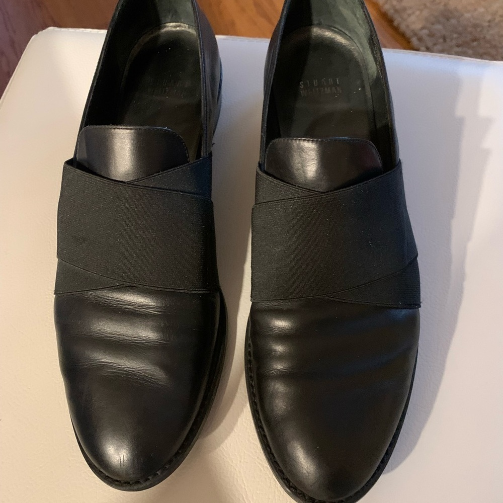 Women Stuart Weitzman black loafers